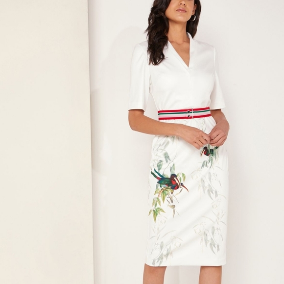 🍒NWT🍒TED BAKER MOLILO BIRD SHEATH DRESS - Picture 10 of 15